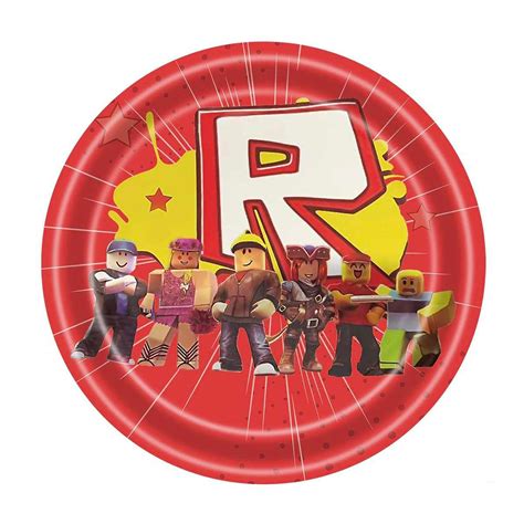 Roblox Round Dessert Paper Plates, 7 in - Party Supplies – Party Expert