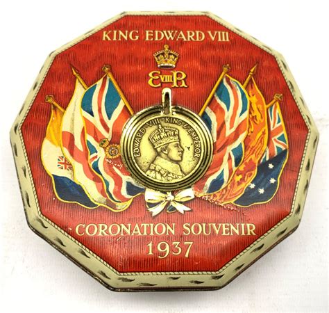 Ds Rare Rowntree Edward Viii 1937 Coronation Souvenir Tin Containing