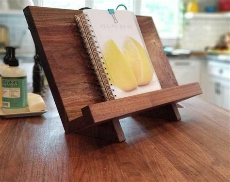 Designs include material bases in copper, stainless steel and wood. Made with Love Cookbook Stand - Engraved Bamboo Recipe ...