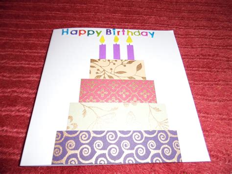 Homemade Birthday Cake Birthday Card Birthday Cards Homemade