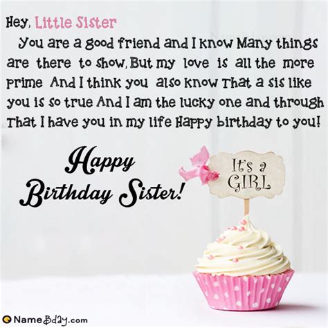Happy Birthday Wishes Little Sister