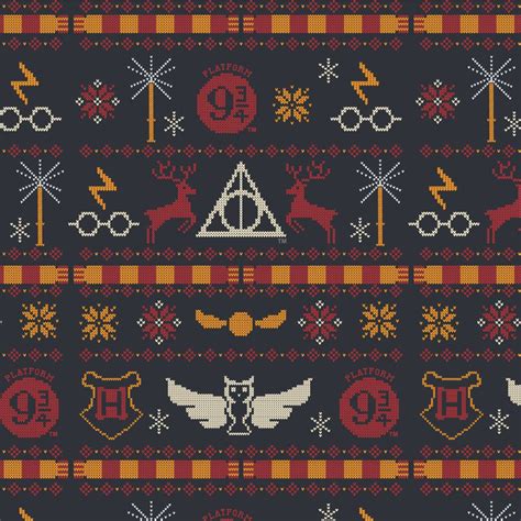 Harry Potter Sweater Pattern Premium Roll T Wrap Wrapping Paper