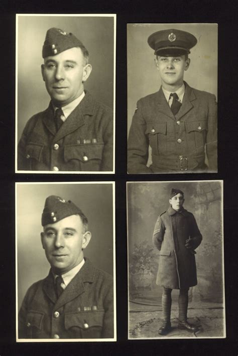 Photographs 4 Postcard Type Unidentified Raf Personnel 5461