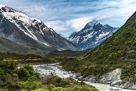 Aoraki Mt Cook As Seen From The Hooker Valley Track South Island New