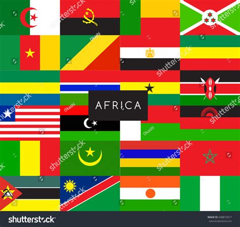 Africa Flags World Vector Illustration Stock Vector Royalty Free