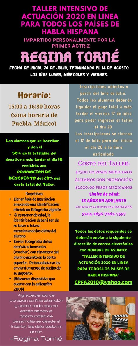 Aline regina balen casagrande disse: Academia de Actuación Regina Torné - Home | Facebook