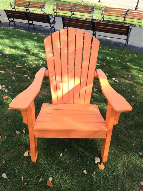 Orange Adirondack Chair On The Campus Of Northeastern University