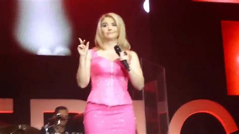 Beatrice Egli Pink Mini Dress Upskirt Pussy On Stage Oops Porn Videos