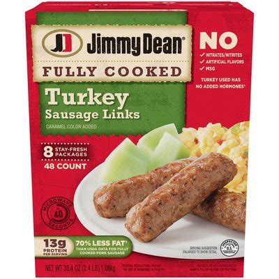 Jimmy Dean Fully Cooked Turkey Sausage Links 48 Count 38 4 Oz