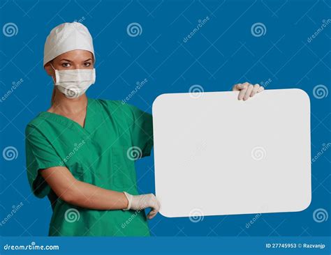 Doctor With A Blank Board Stock Image Image Of Anouncement 27745953