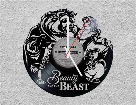 Beauty And The Beast Lp Vinyl Clock Uber Cool Design