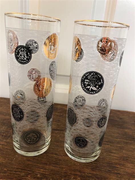 Drinking Glasses Set Of 2 Tom Collins Libbey Highball Etsy