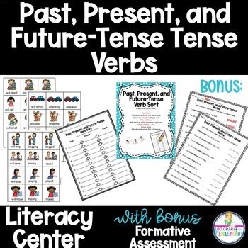 Verb Tenses Digital Verb Tenses Anchor Charts And Worksheets Verb The