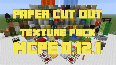 Minecraft Pe Texture Pack Paper Cut Out Youtube