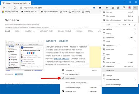 Pin Site To Taskbar In Microsoft Edge Chromium Enburadabiliyorumcom