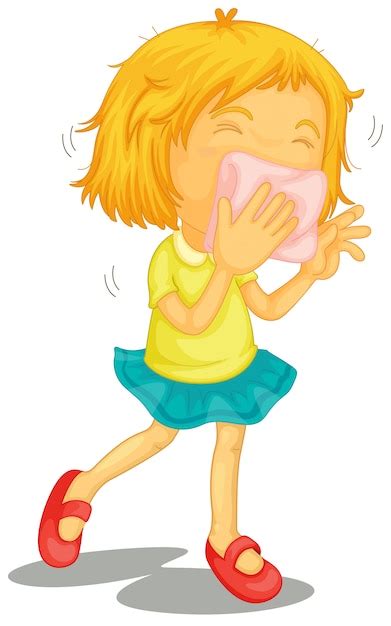 Free Vector A Little Girl With Colds