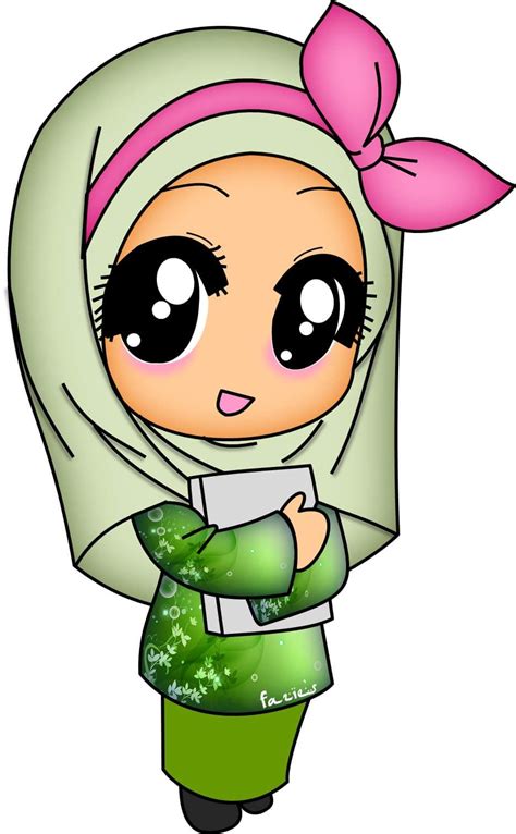 Foto Kartun Islam Hijab Top Gambar