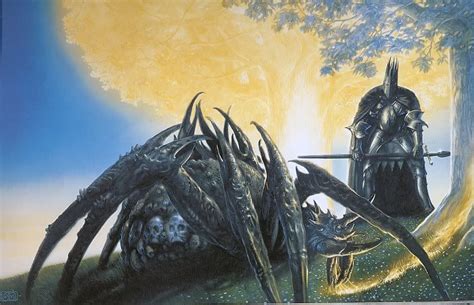 Melkor And Ungoliant By Ted Nasmith Jrr Tolkien Tolkien Books Tolkein