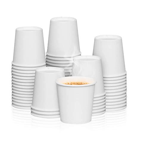 Buy 100 Cups 4 Oz White Paper Cups Available In 7oz 8oz 12oz