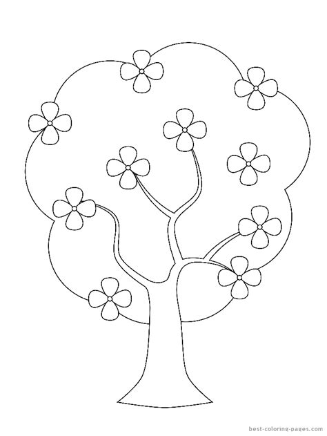 4 Best Images of Printable Tree Coloring Page Flowers - Magnolia Tree