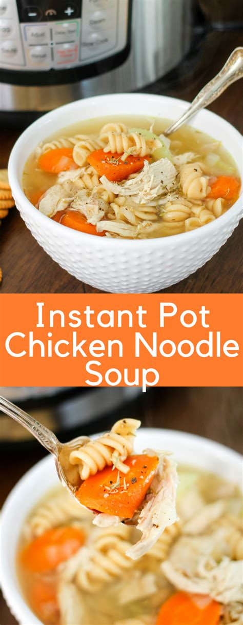 Find out how to make it now! Instant Pot Chicken Noodle Soup • Domestic Superhero