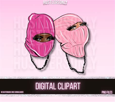 Ski Mask Girl Gang Girl Ski Mask Girl With Chain Mask Girl Digital