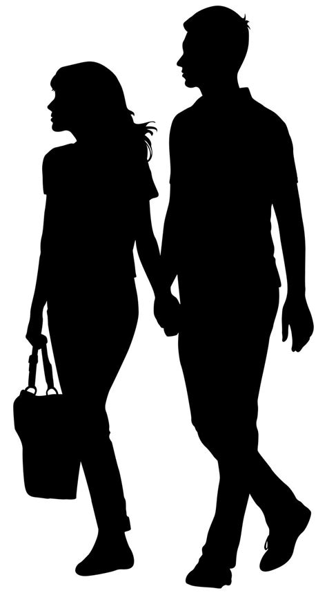 Holding Hands Couplesilhouette Png Clip Art Image Couple Silhouette