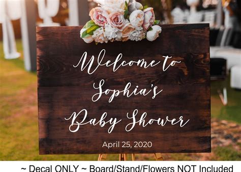 Baby Shower Decal Welcome Baby Shower Vinyl For Diy Sign Etsy