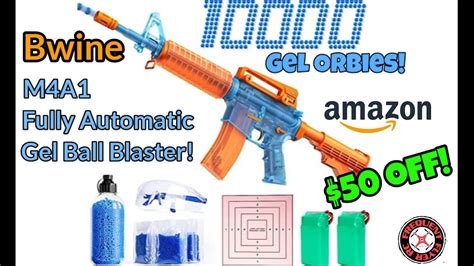 Bwine M4a1 Splatter Ball Blaster Fully Automatic Gel Ball Gun Youtube