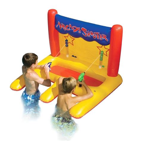 Inflatable Yellow Arcade Shooter Target Swimming Pool Game 45 Inch In