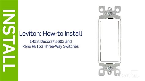 To install this combination switch, the following wires must be present. Leviton Presents: How to Install a Three-Way Switch - YouTube