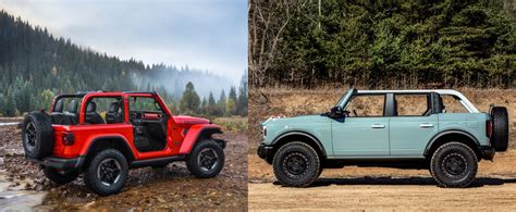 2021 Ford Bronco Vs Jeep Wrangler Comparison Which One Is Better