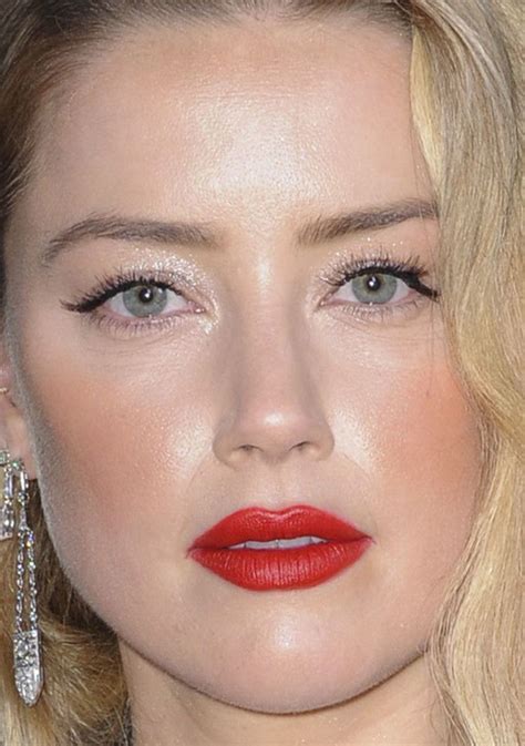 Close Up Of Amber Heard At The 2018 Premiere Of London Fields
