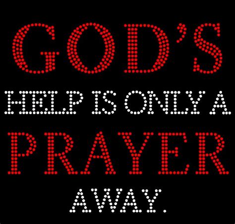 Gods Help Is Only A Prayer Away Religious Rhinestone Transfer Texas