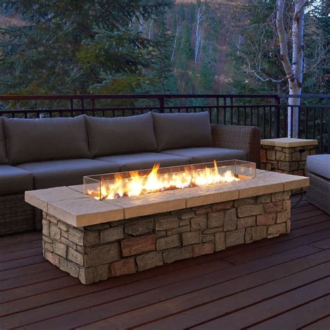 Furniture Patio Fireplace Natural Gas Propane Outdoor Nice Real Flame