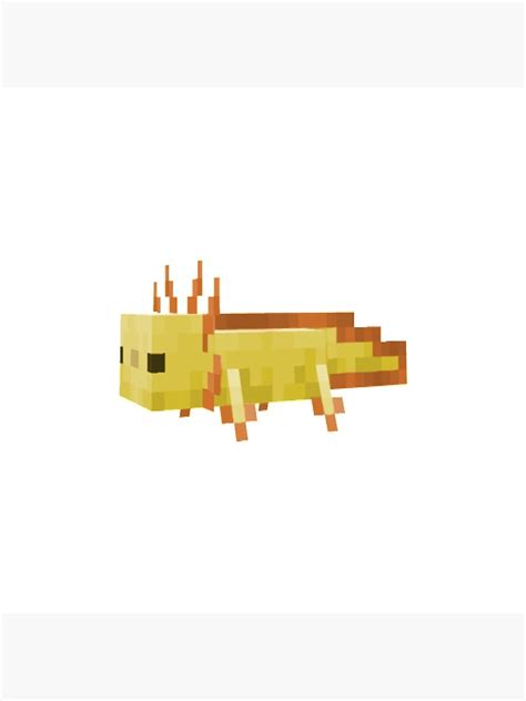 Yellow Axolotl Minecraft Pin For Sale By Minemarket Redbubble