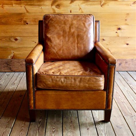 Murray Club Chair In Buffalo Leather Dartbrook Rustic Goods