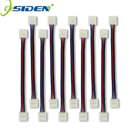 10mm 4 Pin 15cm Wire Solderless Led Strip Connector Extension Cable