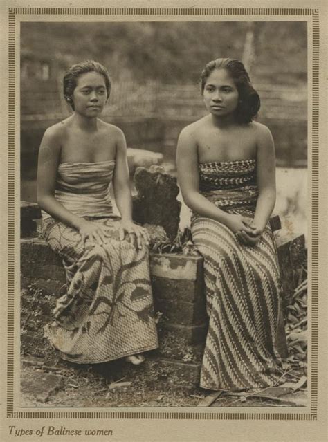 Balinese Vrouwen Kitlv 108144 C 1925 Indonesian Women Balinese