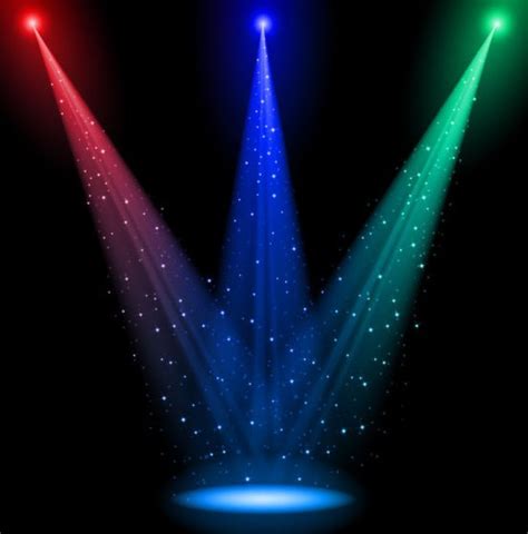 Free Colored Stage Spotlights Vector 01 Titanui