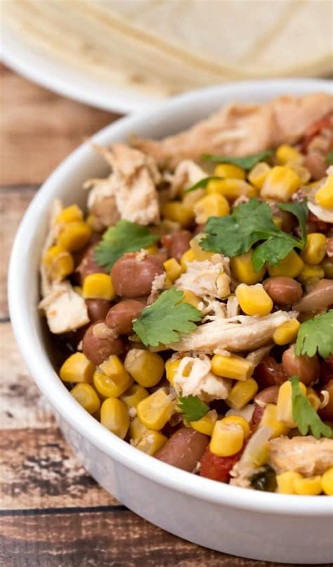 Take chicken out and shred. Crock Pot Mexican Chicken - I Heart Eating