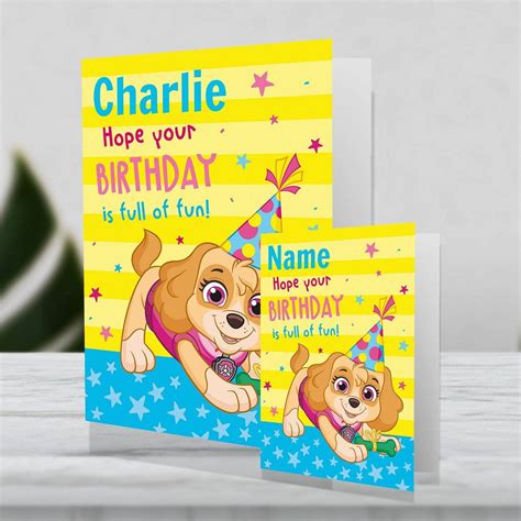 Giant Personalised Paw Patrol Skye Birthday Card- Any Name – Danilo