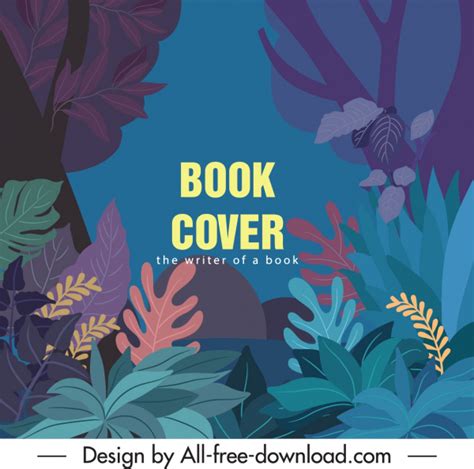 Nature Book Cover Template Colorful Classic Forest Scene Vector Trust