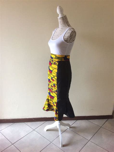 Ankara African Print Brocade Skirt African Print Brocade Skirt