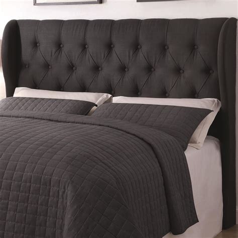 Murrieta Charcoal Upholstered Fullqueen Tufted Headboard From Coaster