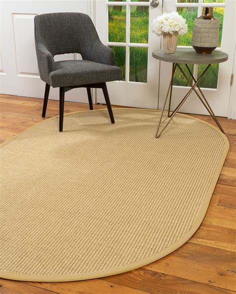 Natural Area Rugs Lucca Custom Sisal Rug 8 X 10 Oval Extra Wide