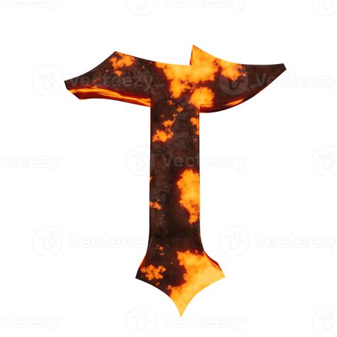 Free Lava Text Effect Letter T 3d Render 16316739 Png With Transparent