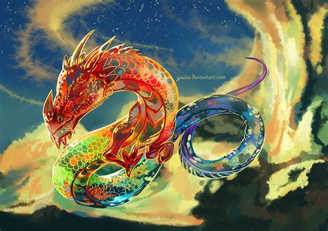 Rainbow Dragon By Yuuza On Deviantart