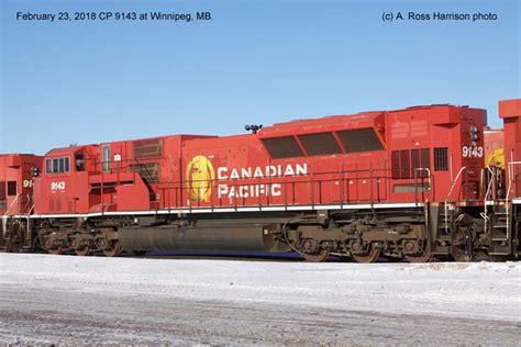 2 Cp 9143 At Winnipeg Mb Painted In The Cpr Beaver Paint Scheme