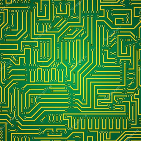 Circuit Board Seamless Pattern Stock Vector Image By ©helllbilly 70494083